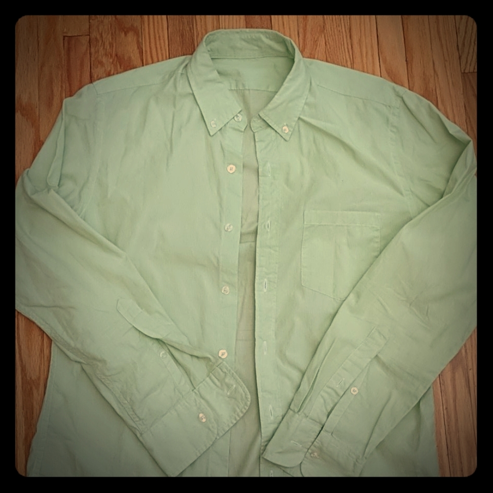 J. Crew Green Button Down Shirt